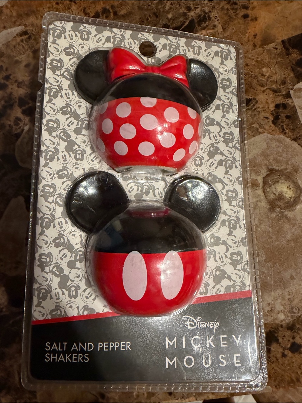 Disney Red, Black & White Minnie and Mickey Salt & Pepper Shakers